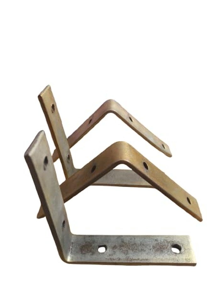 FTE L-Angle Think 1ich 4x4 Metal L Angle Bracket for Wall Shelf with Matching Screws - Set of 4 (4x4) - Image 1