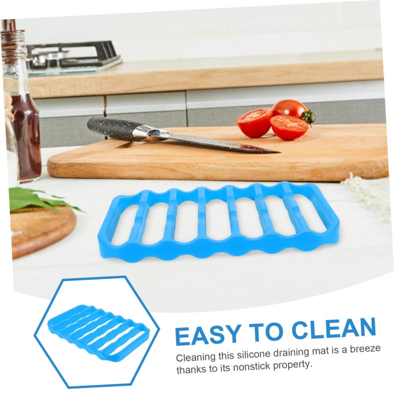 Blue Silicone Roasting Rack Non Stick Baking Cooling Rack Oven Microwave Safe High Temperature Resistant - Image 5