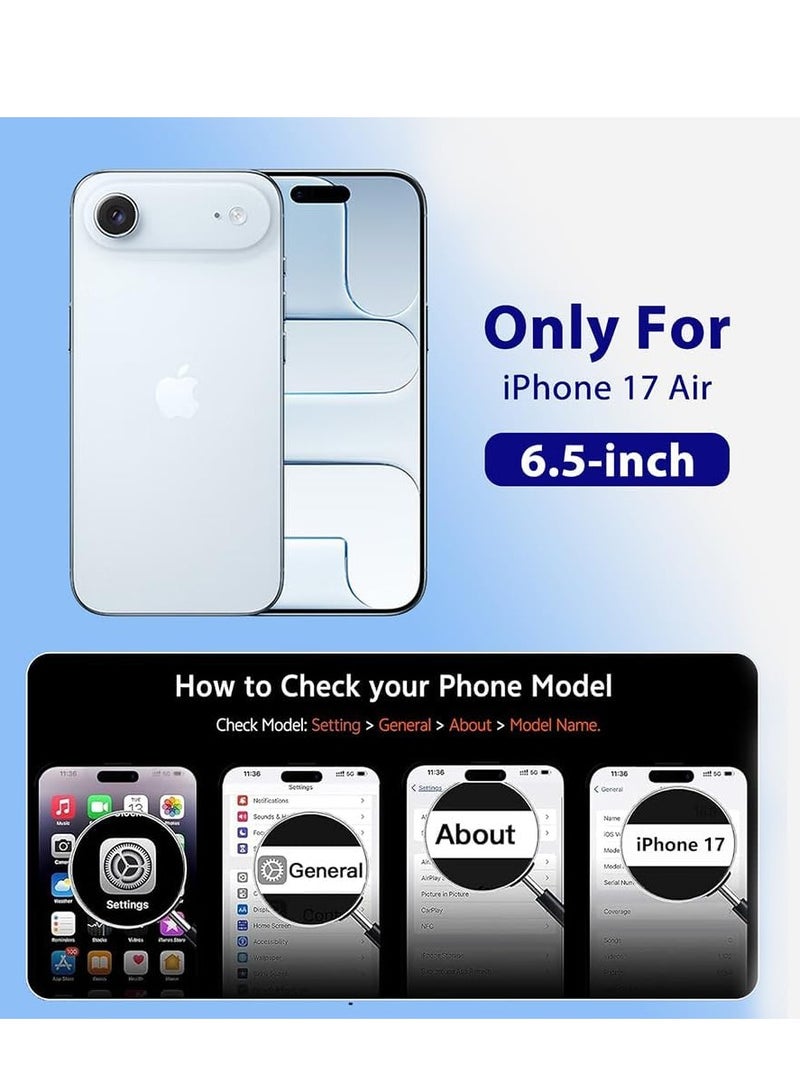 MUDISO iPhone 17 Air Clear Case Soft Fit Anti-Scratch Shockproof Anti-Yellowing Cover For iPhone 17 Air Crystal Clear Airbag Drop Protection Bumper Phone Case for iPhone 17 Air 6.5-inch - Image 2