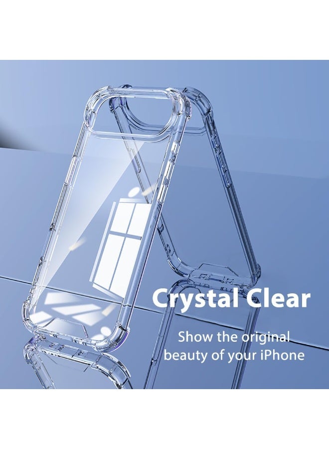 MUDISO iPhone 17 Air Clear Case Soft Fit Anti-Scratch Shockproof Anti-Yellowing Cover For iPhone 17 Air Crystal Clear Airbag Drop Protection Bumper Phone Case for iPhone 17 Air 6.5-inch - Image 3