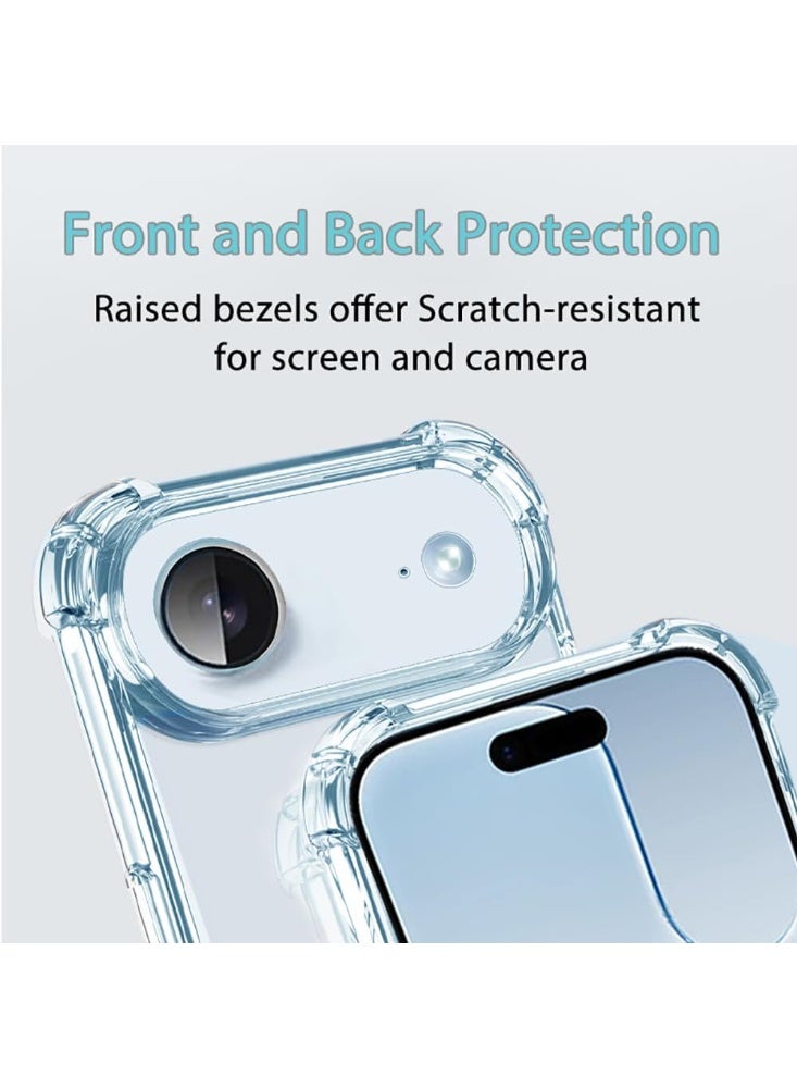 MUDISO iPhone 17 Air Clear Case Soft Fit Anti-Scratch Shockproof Anti-Yellowing Cover For iPhone 17 Air Crystal Clear Airbag Drop Protection Bumper Phone Case for iPhone 17 Air 6.5-inch - Image 4