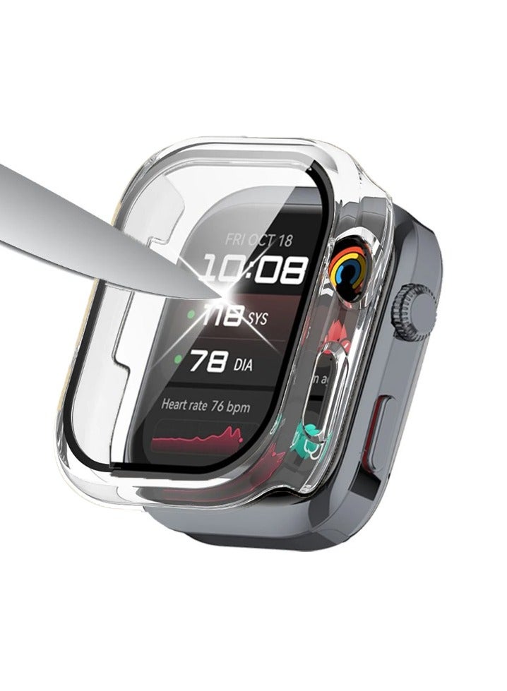 Case with Screen Protector for Huawei Watch D2, Ultra Slim Hard PC Full Coverage Proctective Case Lightweight Shockproof Anti-Scratch Bumper Cover with Tempered Glass (Clear) - Image 1