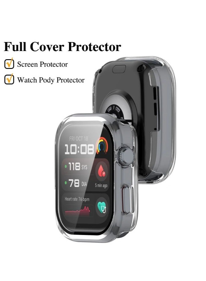 Case with Screen Protector for Huawei Watch D2, Ultra Slim Hard PC Full Coverage Proctective Case Lightweight Shockproof Anti-Scratch Bumper Cover with Tempered Glass (Clear) - Image 2