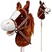 Nature Bound Horse Riding Stick Handcrafted Plush Hobby Horse Sticks Handsewn Head Sturdy Wood Stick Plus Neighing ClipClop Sounds for Kids Toddlers Preschoolers Chestnut Red Color - Image 3