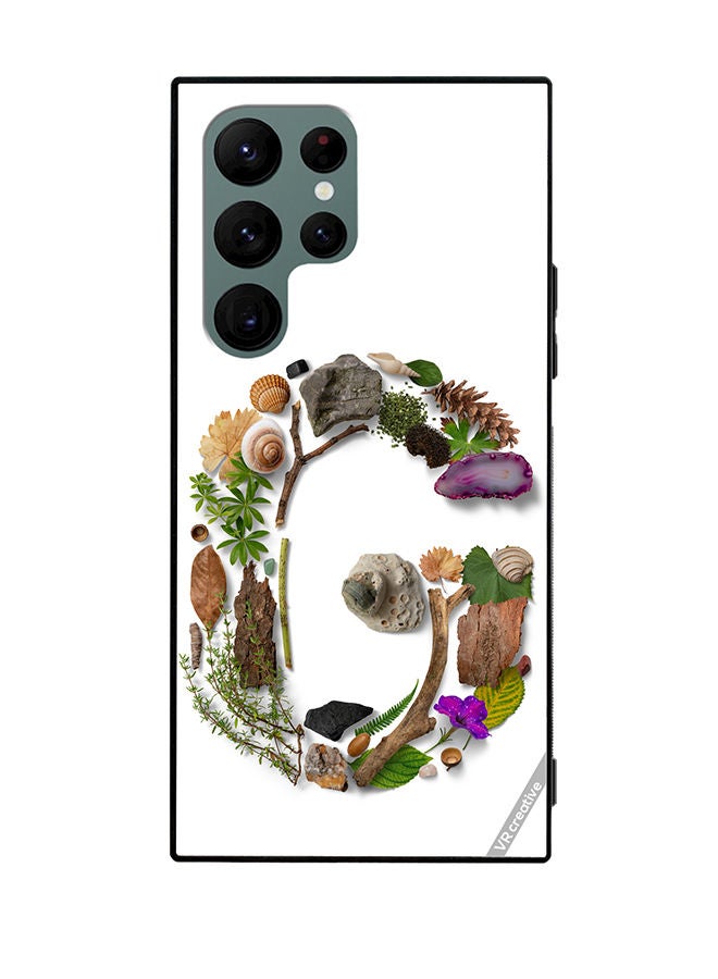 VR CREATIVE Protective Case Cover For Samsung Galaxy S22 Ultra 5G Alphabet G Design Multicolour - Image 1