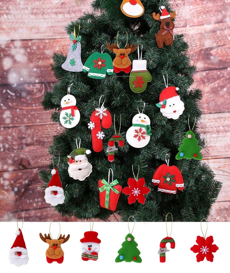YSFVNP 6pcs Santa Claus Christmas Ornaments with String - Hanging Decor for Door, Window, Home & Xmas Tree - Image 4