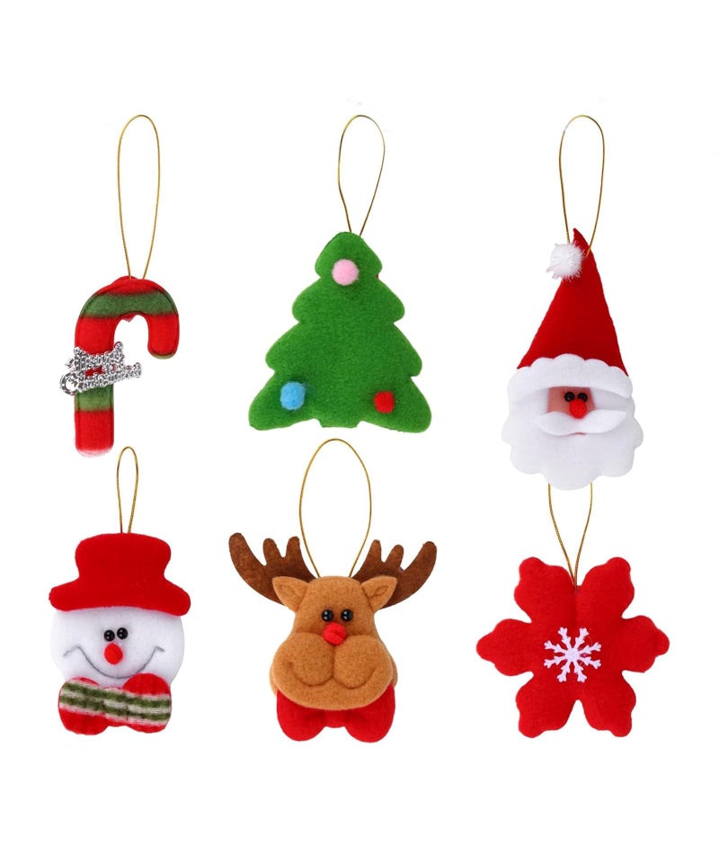 YSFVNP 6pcs Santa Claus Christmas Ornaments with String - Hanging Decor for Door, Window, Home & Xmas Tree - Image 1