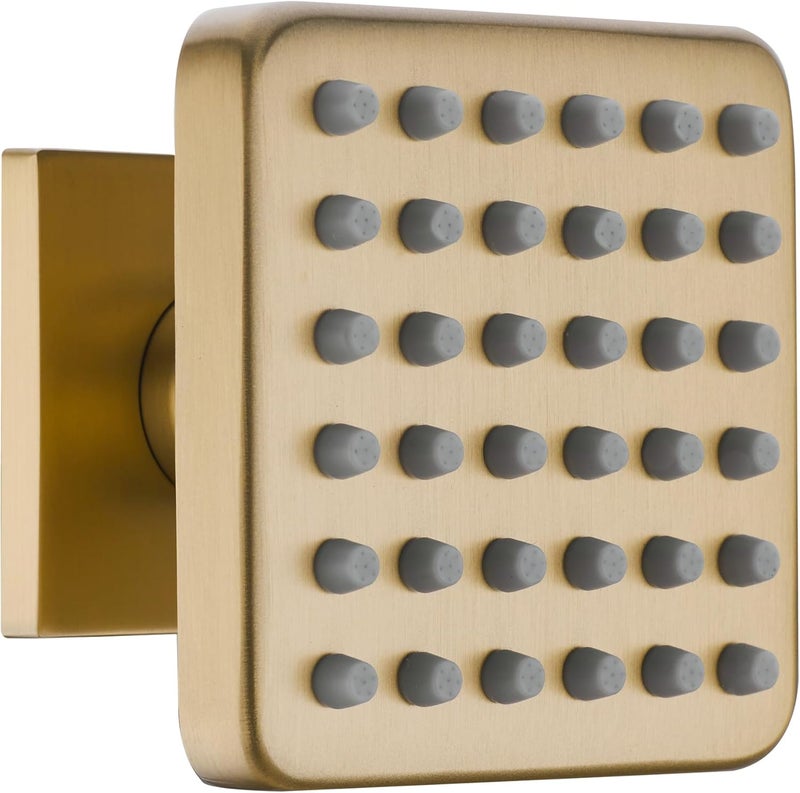 orhemus 3 inch Big Stainless Steel Body Spray Shower Jet - High Pressure Massage Side Sprayer Spa System Shower Set Adjustable Wall Mounted, Square Brushed Gold Brass Finish - Image 1