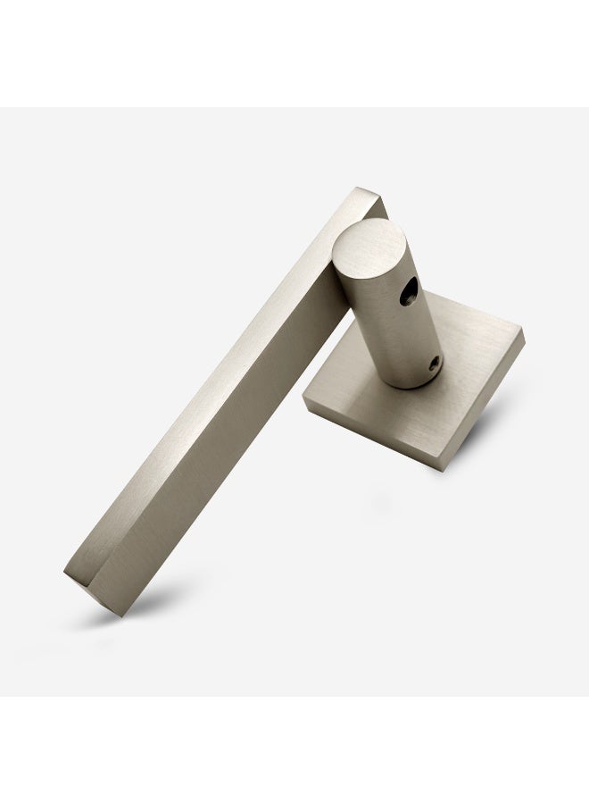 Cincinno Somnium Premium Anti-Rust Brass Door Handle Pair – Durable & Stylish for Home & Office, UV Protection, 2-Year Color & 5-Year Mechanical Warranty, Salt Spray Tested (Satin Nickel) - Image 2