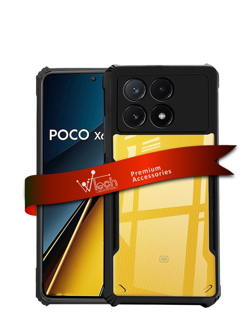 Wtech Hybrid TPU Silicone With Raised Armour Bumpers Slim Case Cover For Xiaomi Poco X6 Pro 5G 2024 / Redmi K70E 5G 2023 Black - Image 1