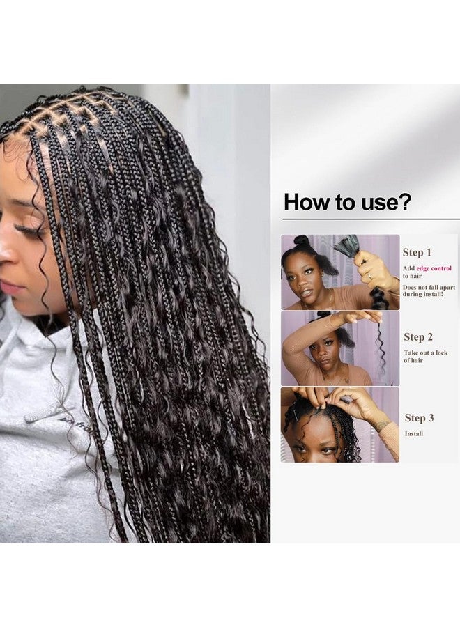 hengya Human Hair for boho Braids 16 Inch 2 Bundles Deep Wave Bulk Human Braiding Hair 10A Brazilian Virgin Human Hair Extensions for Boho Braids Wet and Wavy Human Braiding Hair Black - Image 4