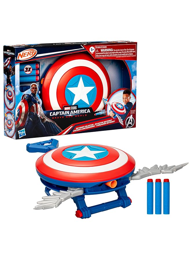 MARVEL Studios Captain America Brave New World Wing Shield Blaster Shield Role Toy - Image 1