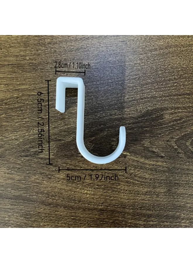 Black Plastic Hooks 4pcs For Kitchen Cabinet Door Hangers Room Suspension Racks - Image 4