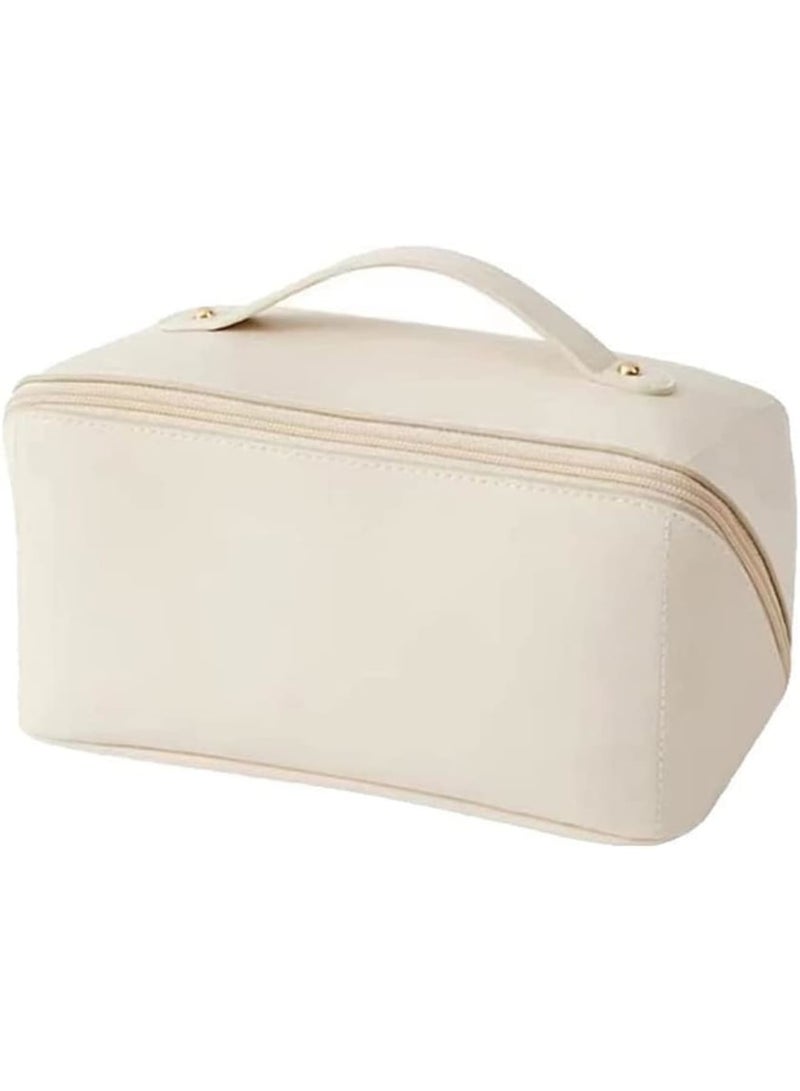 SOLARAE Large Capacity Travel Cosmetic Bag, Makeup Bag Travel Cosmetic Bag, Travel Cosmetic Bags for Women, Cosmetic Travel Bags for Women, Travel Cosmetic Bags for Toiletries (White) - Image 1