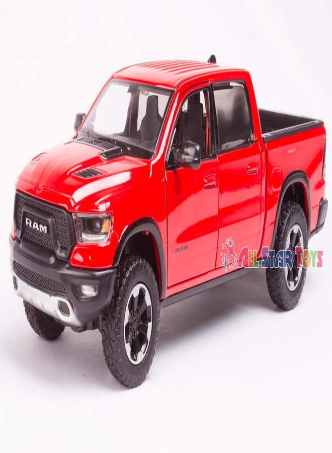Motor Max 2019 RAM 1500 Rebel Crew Cab Pickup Truck Red 1/24 Diecast Model Car by Motormax - Image 3