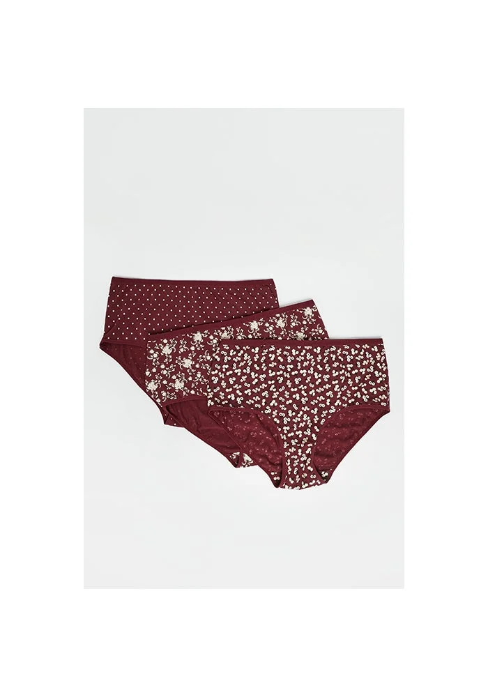 أر أند بي 3 Pack Printed Full Briefs