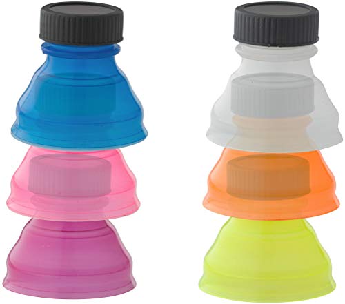 Smart House Inc Reusable Soda Can Lids - Spill-Proof, Snap-On Covers for Freshness and Protection, Set of 6 Colorful Can Toppers - Image 2