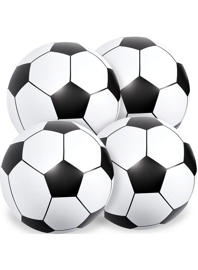 Lewtemi Lewtemi 4 Pcs Inflatable Beach Soccer Ball for Kids 27" Giant Inflatable Football Large Sport Balls for Kids Outdoor Activity Game Pool Toys Decoration Party Favor  - Image 1