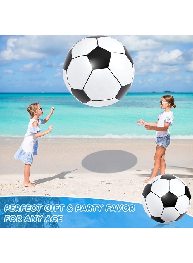 Lewtemi Lewtemi 4 Pcs Inflatable Beach Soccer Ball for Kids 27" Giant Inflatable Football Large Sport Balls for Kids Outdoor Activity Game Pool Toys Decoration Party Favor  - Image 5