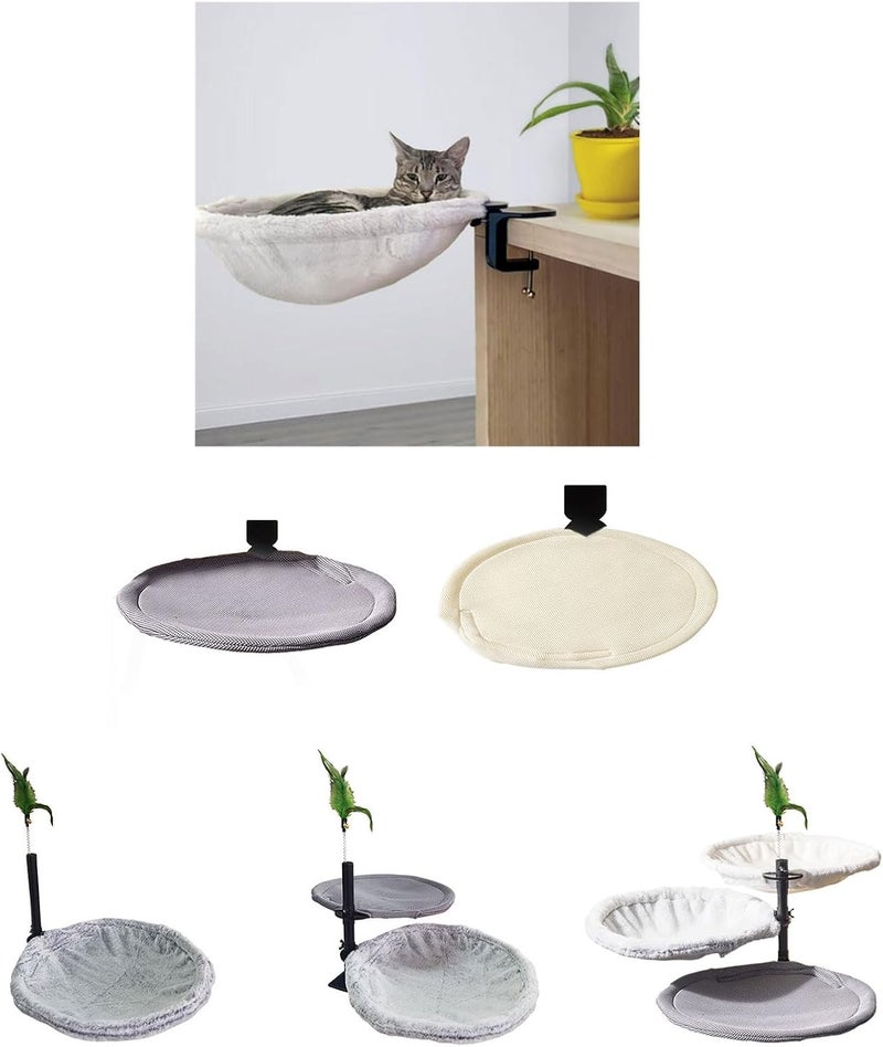 Space Saving Cats Bed Desk Mounted Adjustable Steel Frame Comfortable Pet Hammock for Pet Ergonomic Cats Bed - Image 2