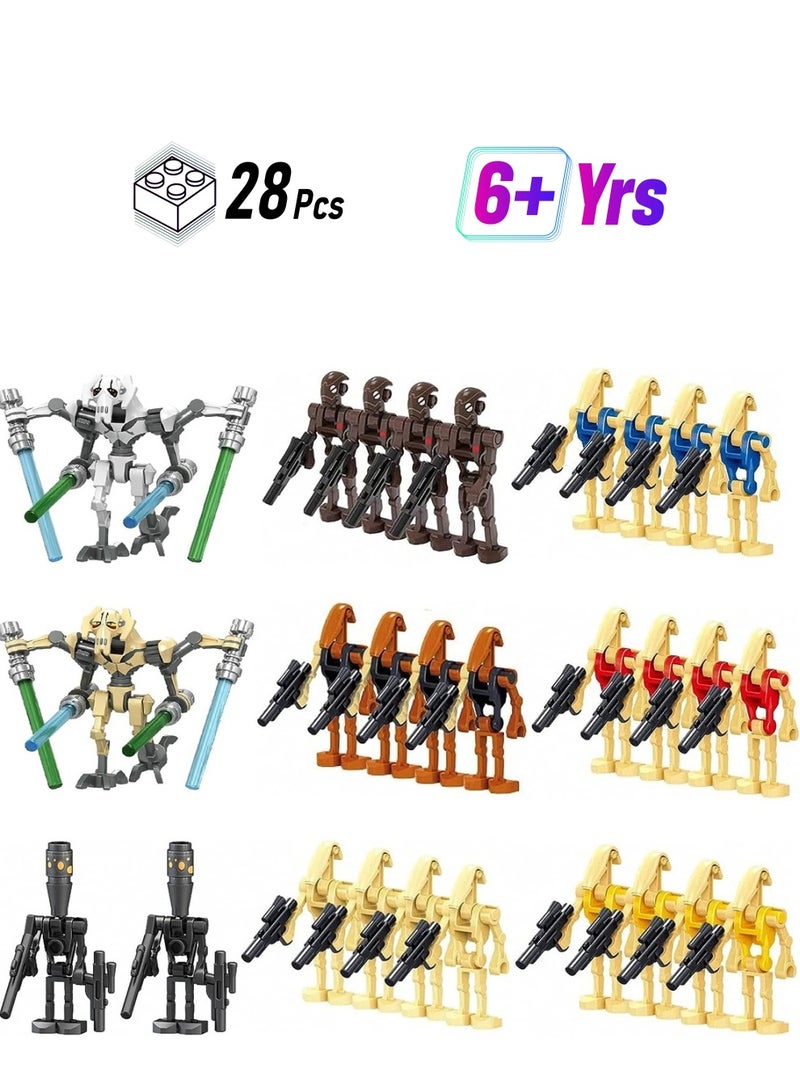 ELLEGLAM 28-piece combat soldier and robot belt set, building block action figure toys, gifts for boys and kids - Image 1