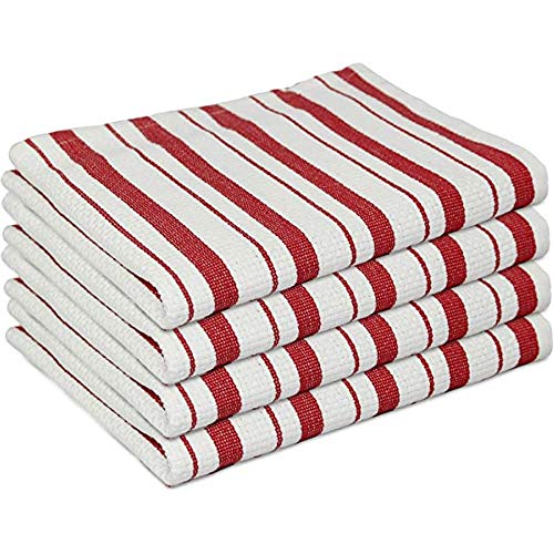 williams sonoma Williams-Sonoma Classic Striped Dishcloths, Dishrags, Claret Red (Set of 4) - Image 4