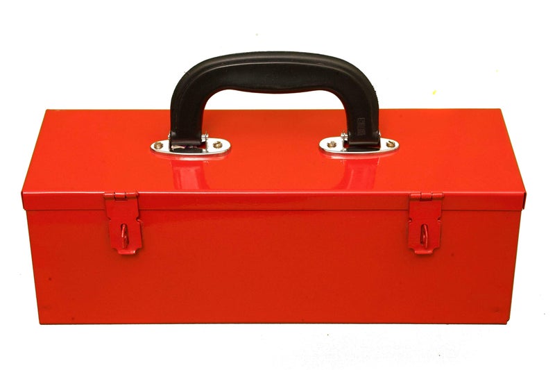 PAHAL Metal Tool Box 16 x 5 x 5.5 Inch, Heavy Duty Steel Tool Storage Box for Mechanic, Electrician & Home Use (Red, Portable, Empty) - Image 3