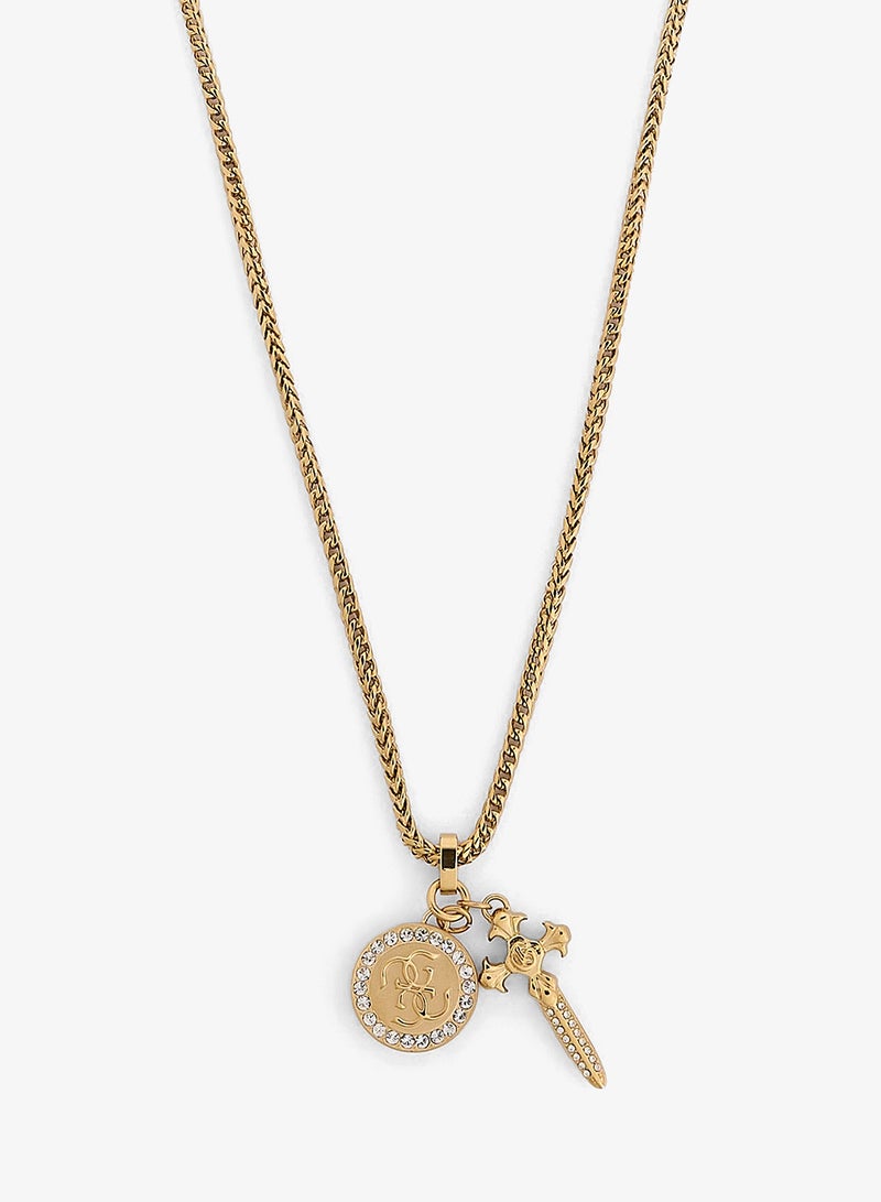 GUESS Rebel Knight Logo Necklace - Image 2