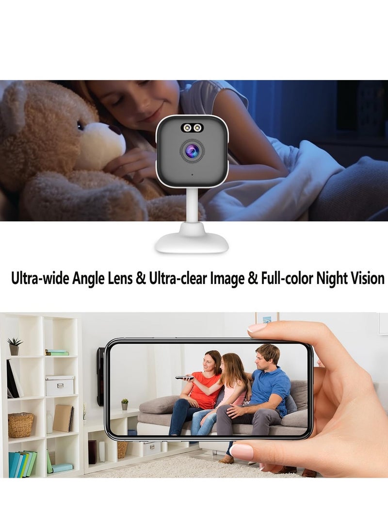 SYOSI - Indoor Camera, Night Vision Motion Detection 1080p Hd Security Camera, Wireless Mini Security Cam, 2k 2-Way Audio WiFi Security Camera for Pet Indoor - Image 1