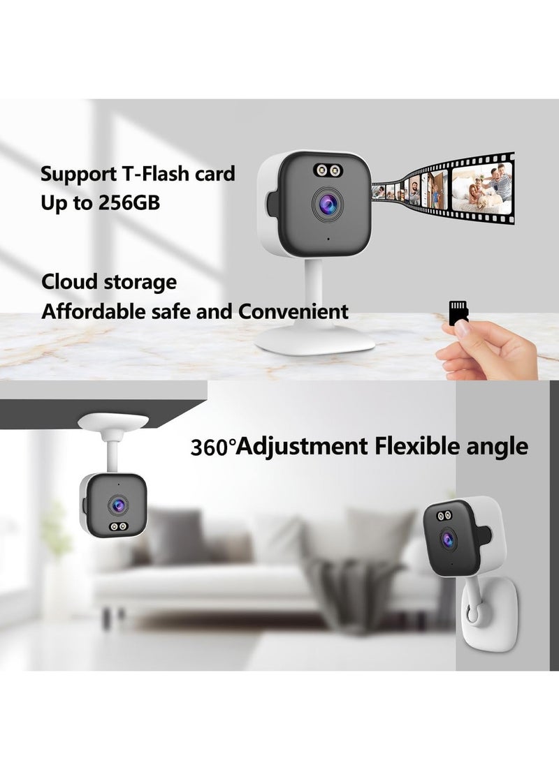 SYOSI - Indoor Camera, Night Vision Motion Detection 1080p Hd Security Camera, Wireless Mini Security Cam, 2k 2-Way Audio WiFi Security Camera for Pet Indoor - Image 1