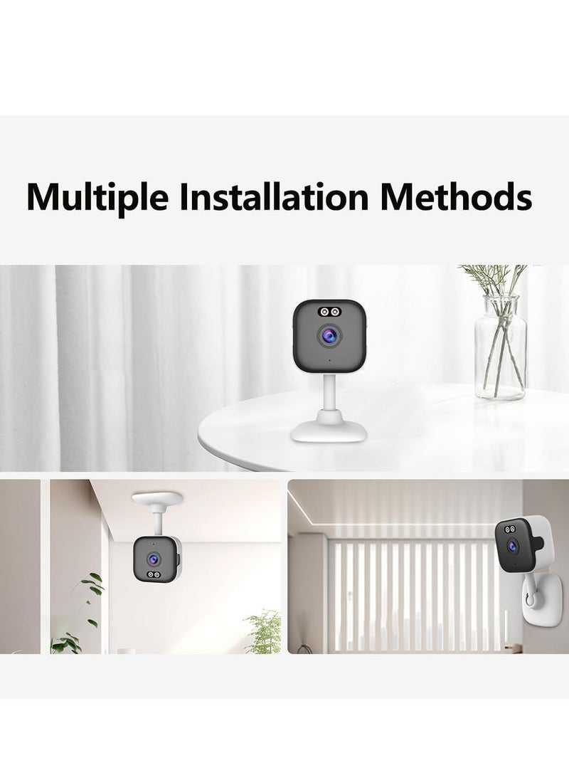 SYOSI - Indoor Camera, Night Vision Motion Detection 1080p Hd Security Camera, Wireless Mini Security Cam, 2k 2-Way Audio WiFi Security Camera for Pet Indoor - Image 1