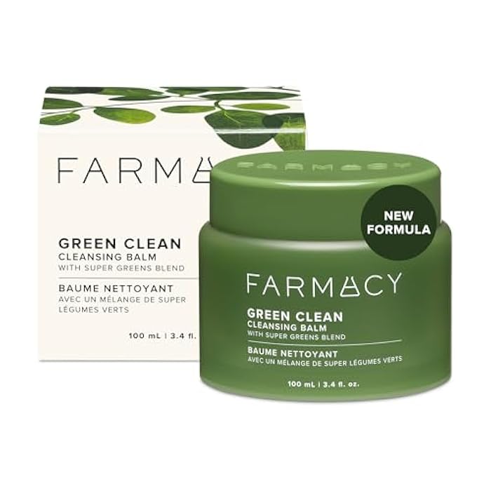Farmacy Makeup Remover Cleansing Balm - Green Clean Waterproof Makeup Remover Balm + Oil Cleanser for Face - Gently Removes Make Up + SPF while Hydrating Skin (100 ml) - Image 1