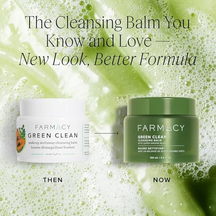 Farmacy Makeup Remover Cleansing Balm - Green Clean Waterproof Makeup Remover Balm + Oil Cleanser for Face - Gently Removes Make Up + SPF while Hydrating Skin (100 ml) - Image 2