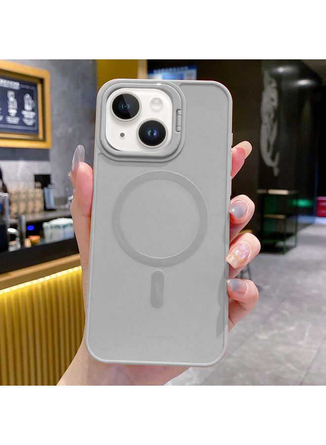 Case Cover For iPhone 14 Plus Magsafe All-inclusive TPU Phone Case Light Grey