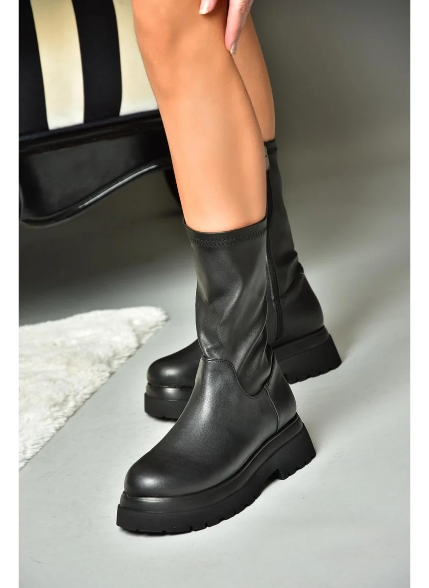 Fox Shoes R267042009 Black Thick Soled Women's Boots
