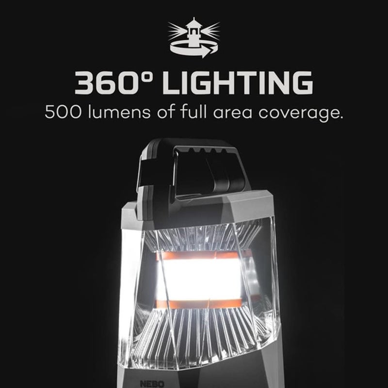 NEBO Galileo 500 Lumen Rechargeable Lantern with 360˚ C.O.B LED Lighting - Image 2