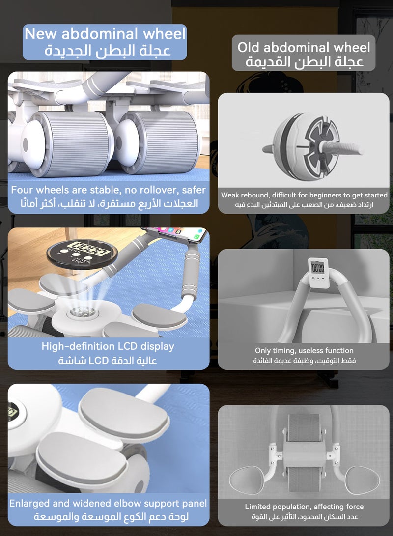 ULHYC Abdominal Roller with Temporary Elbow Brace and Mobile Phone Holder - Image 2