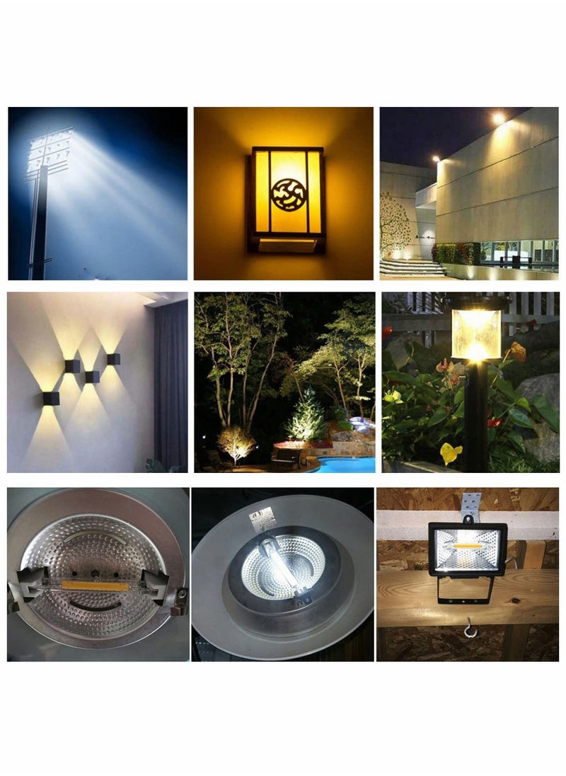 R7S LED Bulb Halogen Equivalent 78mm J-Type Base 6000K Cool White J Type T3 Double Ended Flood Light Bulbs 360°Beam Angle Landscape Lights, of 3 Pack