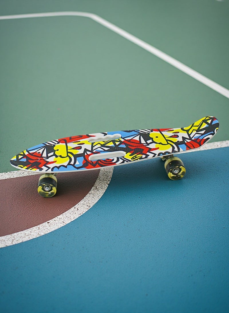 EASY FUTURE Kids Skateboard Penny Board Penny Board Surf skateBoard Short Board Cruiser Skateboards for Kids Ages 6-12 Complete Skateboard Cruiser Board for Youths Teens Beginners - Image 1