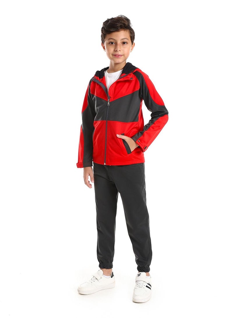 Caesar Boys Training Suit With Hoodie And Pockets - Image 2