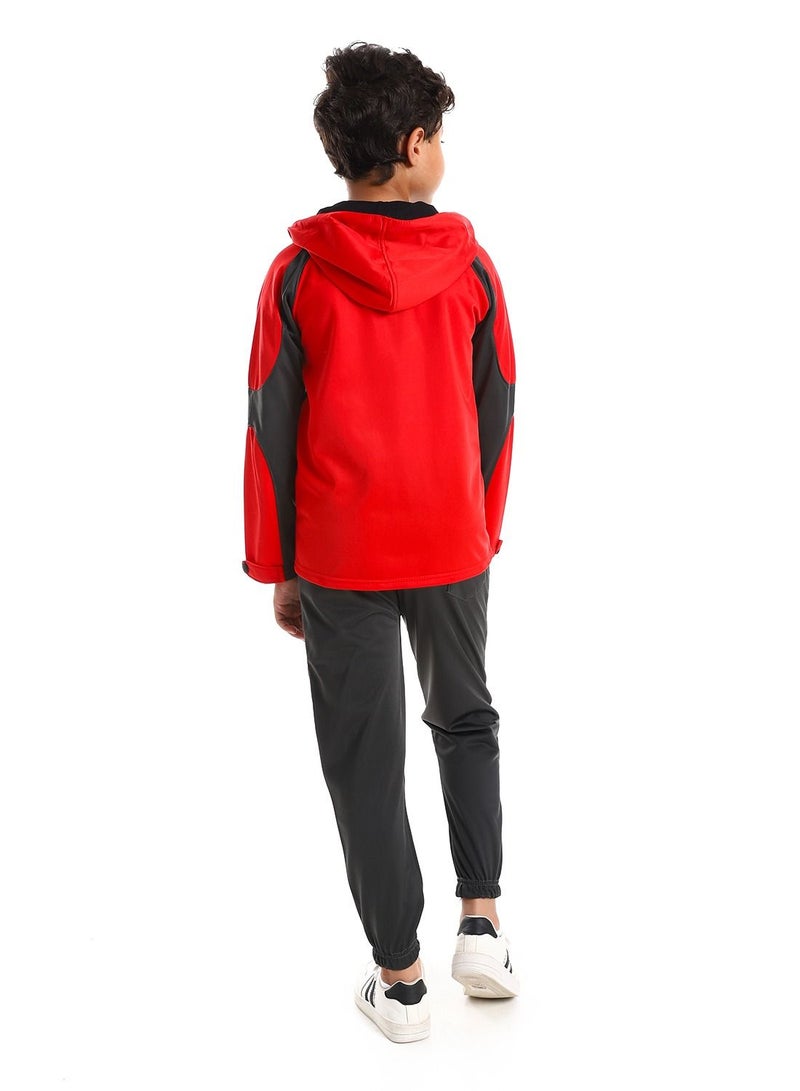 Caesar Boys Training Suit With Hoodie And Pockets - Image 4