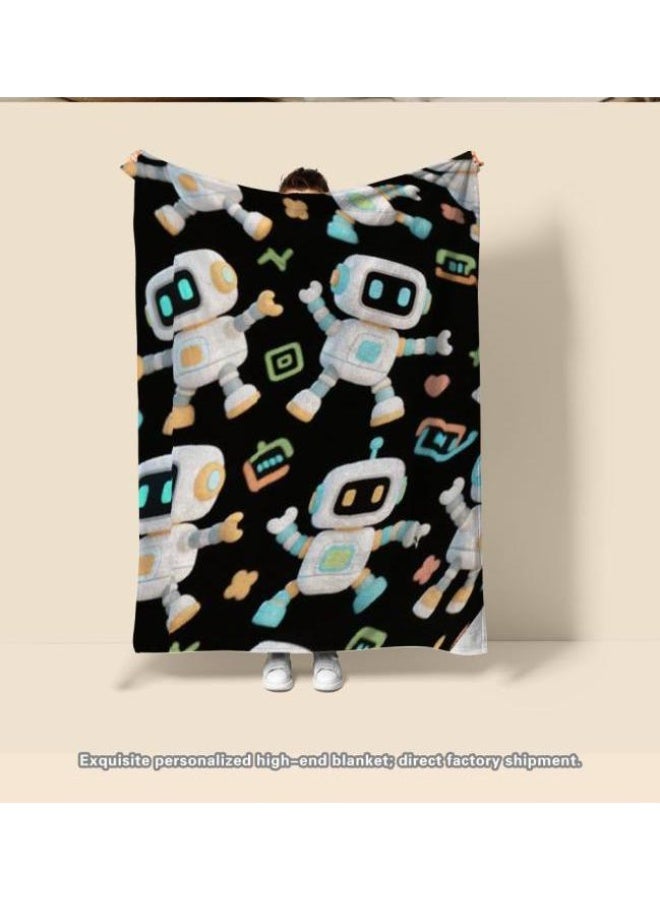 general Baby and children's cartoon flannel thin blanket (warm and comfortable, suitable for sleep, game use) 70cm*100cm - Image 2