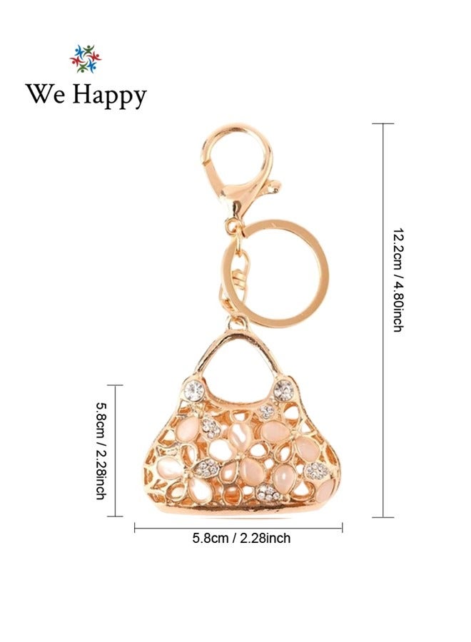 We Happy Pack of 4 Hand Bag Shape Key Ring Cute Women Fashion Bag Car Pendant Key chain - Image 5