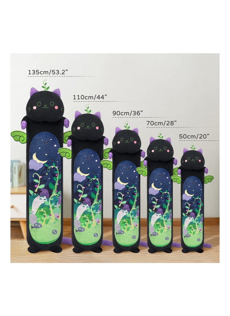 Y&D 20in Long Devil Mint Cat Plush Pillows Black Stuffed Animals Squishy Sleeping Hugging Pillow Soft Toys for Kids  - Image 3