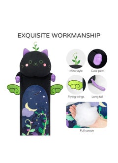 Y&D 20in Long Devil Mint Cat Plush Pillows Black Stuffed Animals Squishy Sleeping Hugging Pillow Soft Toys for Kids  - Image 2