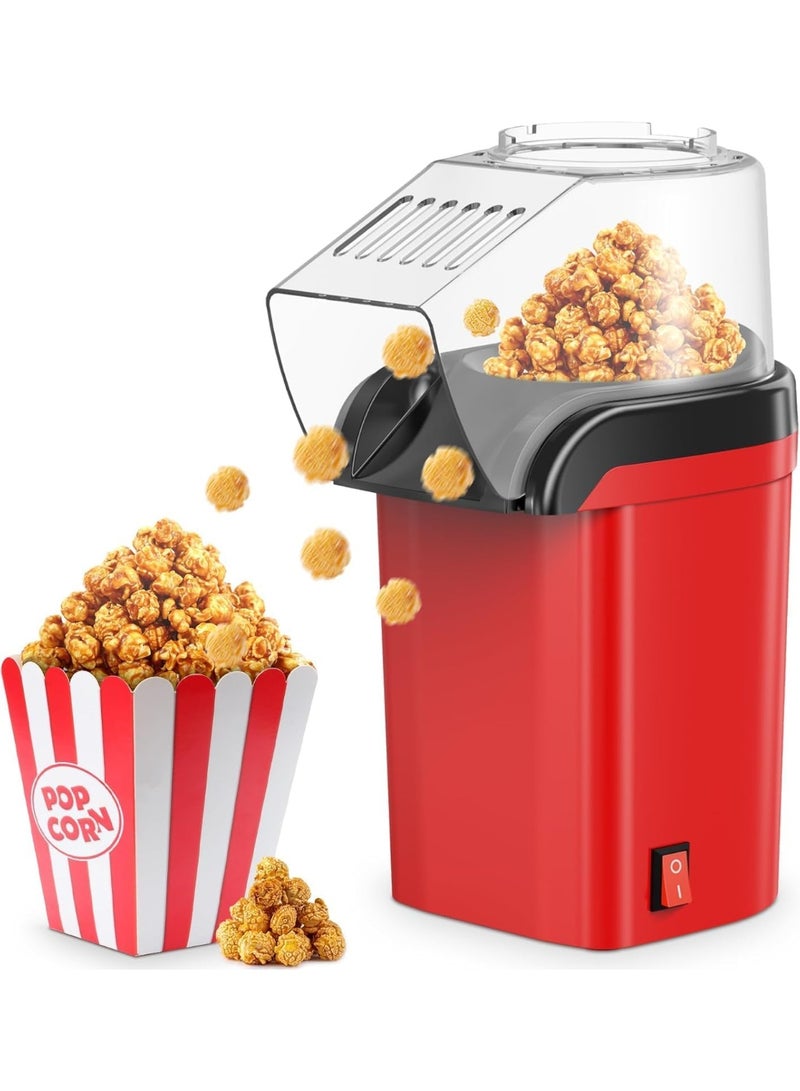 Hot Air Popcorn Machine 1200W – Healthy Popcorn Ready in 3 Minutes, No Oil, Touch of a Button Operation, Easy to Clean, Perfect for Family Gatherings & Movie Watching - Image 1