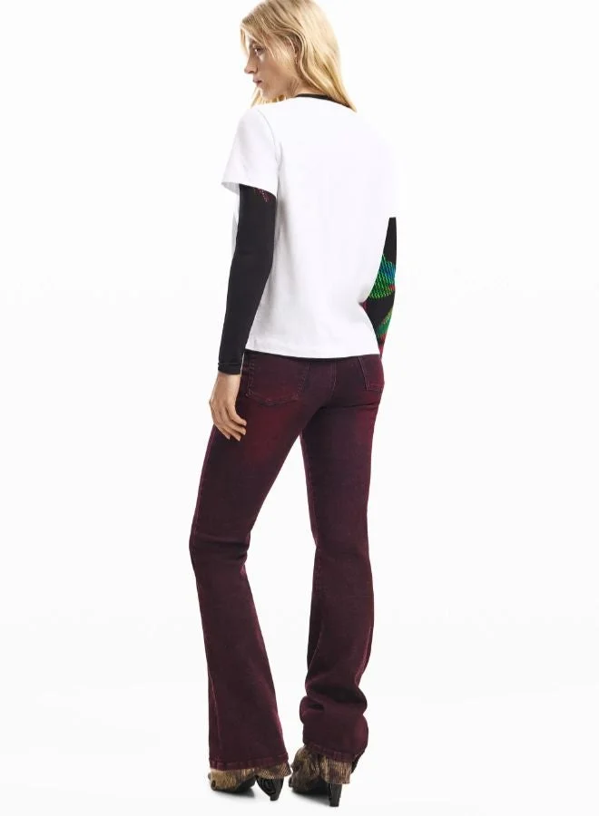 Desigual White Short-Sleeve Heart T-Shirt for Women | Best Price UAE