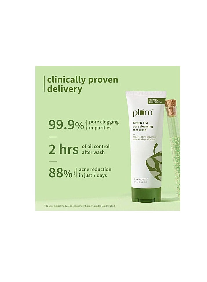 Plum Green Tea Pore Cleansing Face Wash for Oily, Acne Prone, Dry & Combination Skin - 100ml - Image 3