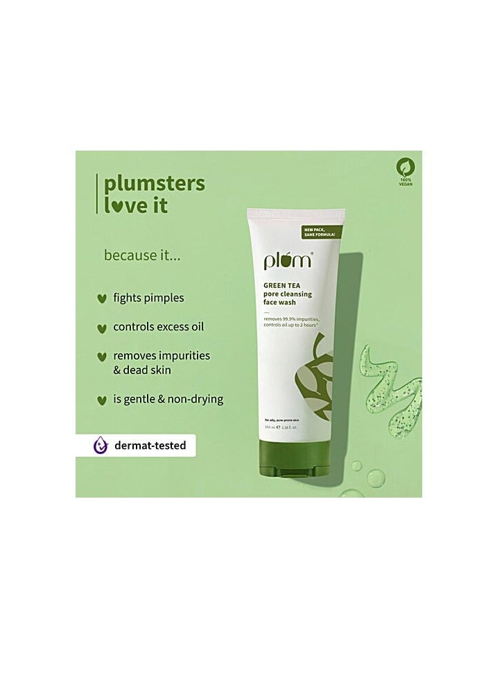 Plum Green Tea Pore Cleansing Face Wash for Oily, Acne Prone, Dry & Combination Skin - 100ml - Image 5