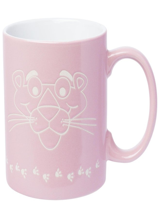 Silver Buffalo Pink Panther Vintage Logo Face Wax Resist 20oz Ceramic Mug - Image 1